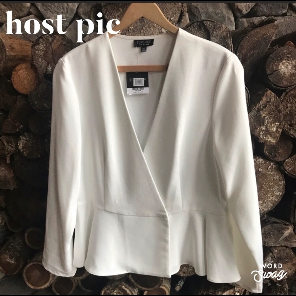 Topshop white jacket